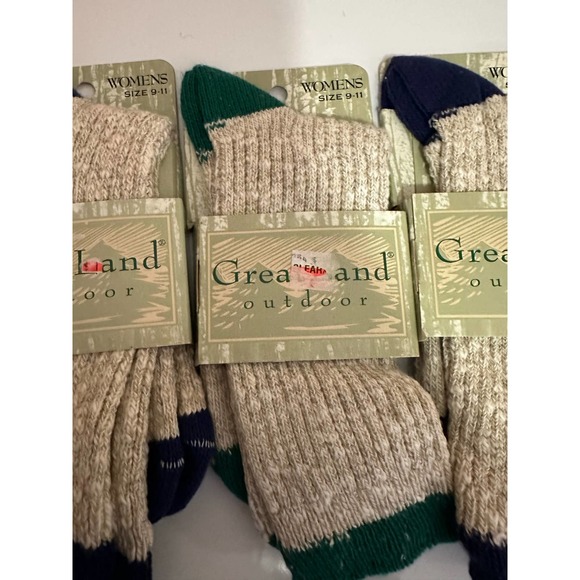 Vintage New NOS Women 5 Greatland Boots 9-11 Socks USA outdoor winter warm - Picture 4 of 6
